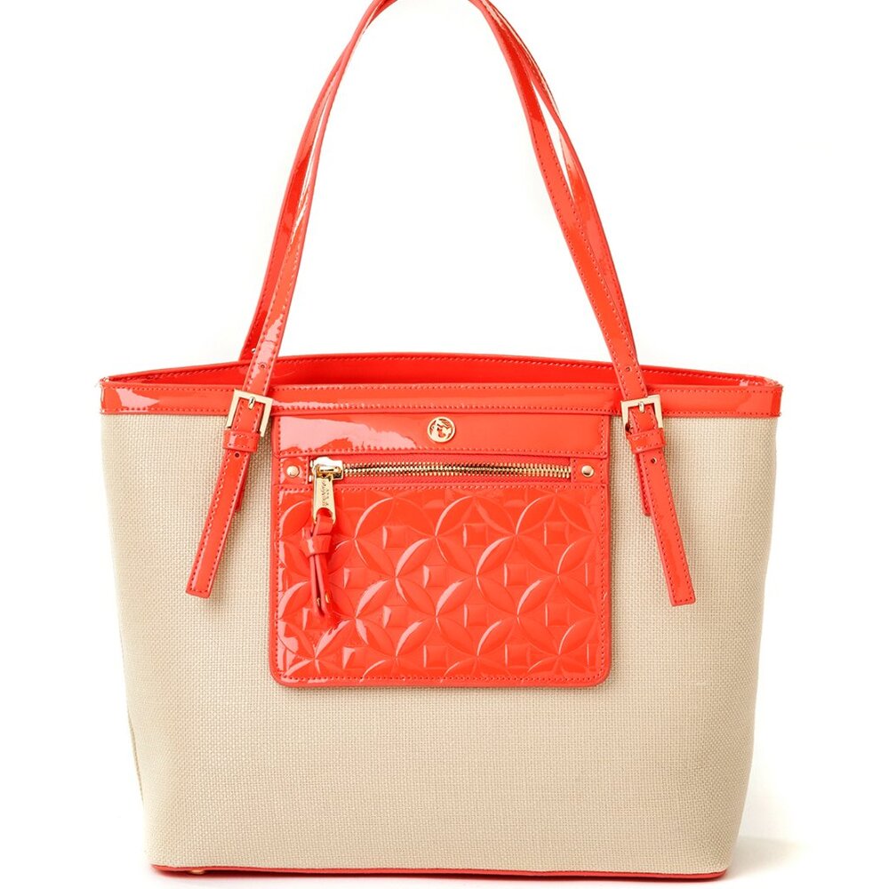 NWOT SPARTINA 449 SPLENDOR CORAL POCKET TOTE